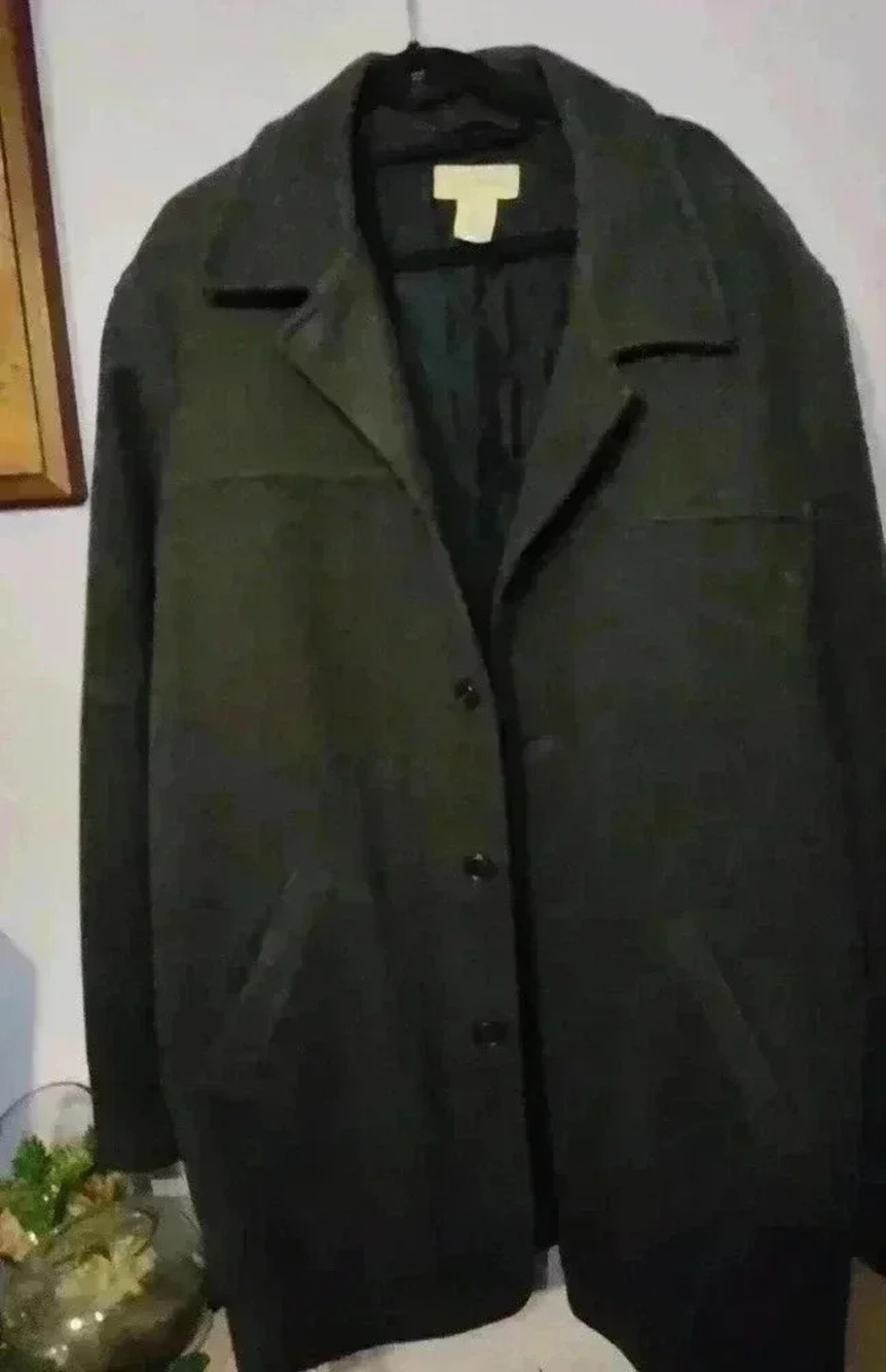 Coat JCrew 80% wood 20% nylon